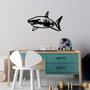 Wallity Shark - M Escultura de Pared Metálica Negra